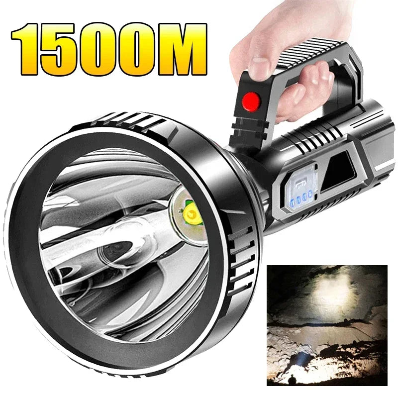 ESMARTER 1300LM Rechargeable LED Spotlight Flashlight – Waterproof LED Spotlight Flashlight Zpaxo
