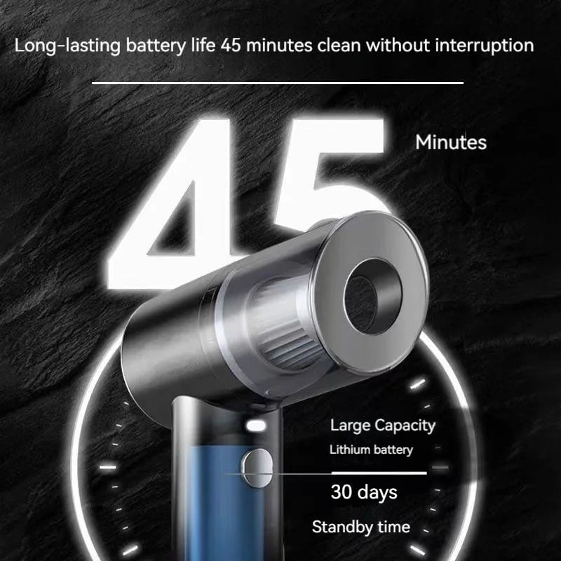 High Power Vacuum Cleaner, Mini Cordless, 2000PA Strong Suction, Rechargeable Portable Dust Collector, for Cars, Keyboard Gaps Zpaxo