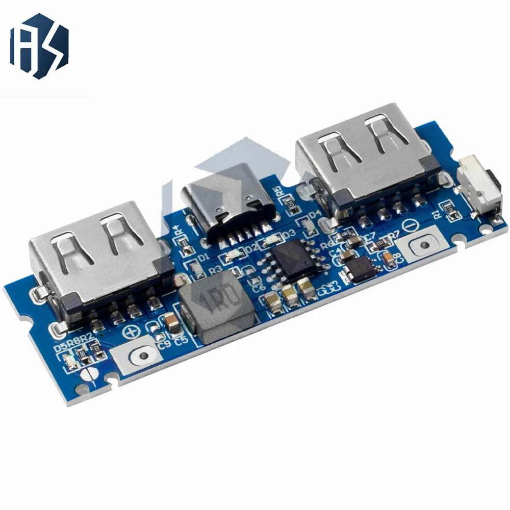1 Optional 5V 2 4A 18650 Boost Charger Board Dual Type-c Micro USB Zpaxo