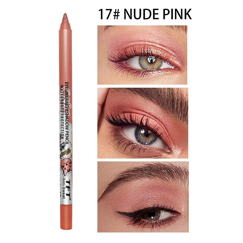 Pearlescent Matte Eyeliner Pencil Colorful Quick-dry Waterproof Eye