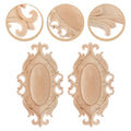 Wood Carved Decal Decor Light Compact Wooden Applique Furniture