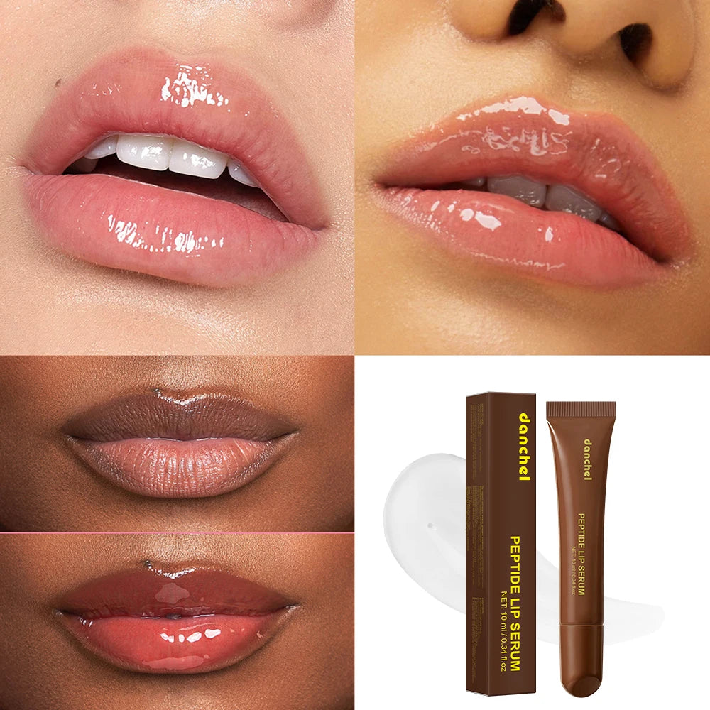 Peptide Lip Serum Instant Hydration Deep Nourishment Anti-Oxidation Smooth Fine Lines Plumping High Gloss Glass Lip Makeup Zpaxo