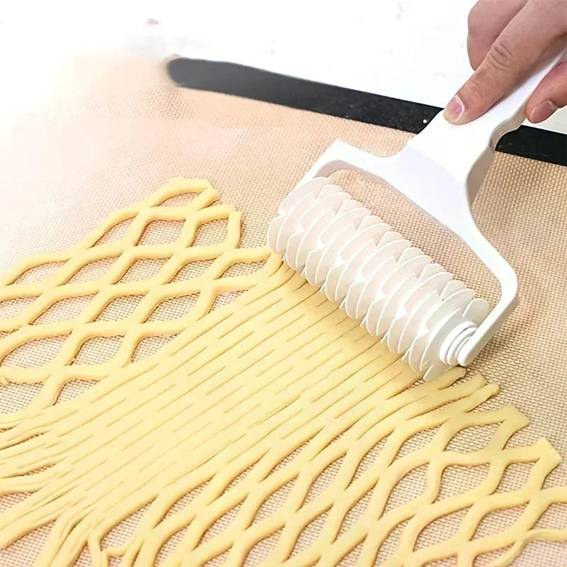 Home Kitchen Baking Tools Pastry Lattice Roller Cutter Pie Pastry Dough Fondant Pizza Cakes Cutter Roller Zpaxo