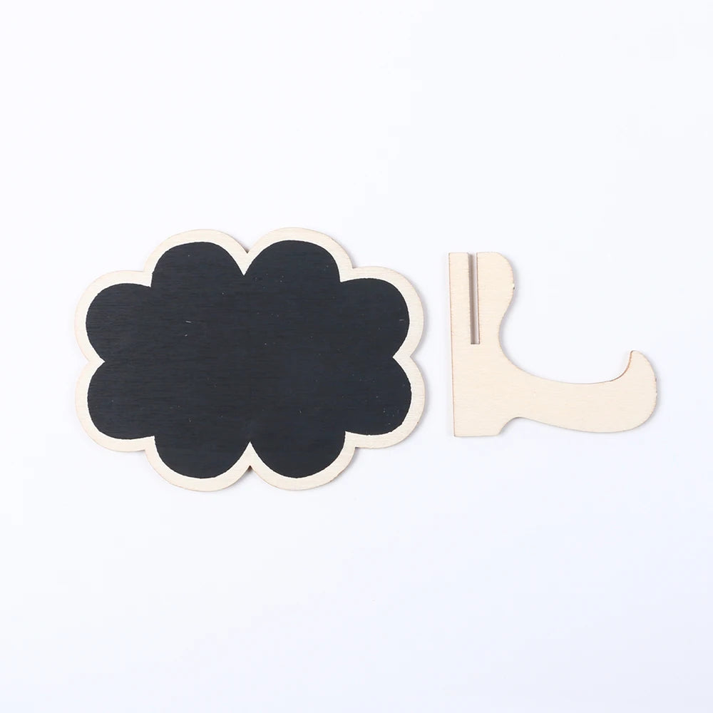 10Pcs Chalkboard Labels With Easel Mini Chalkboard Signs Wooden Chalkboards for Weddings Birthday Message Zpaxo