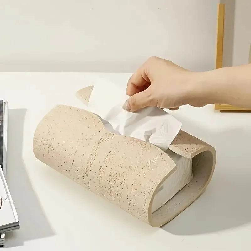 Resin Stone Imitation Tissue Box – Modern Home & Bath Decor