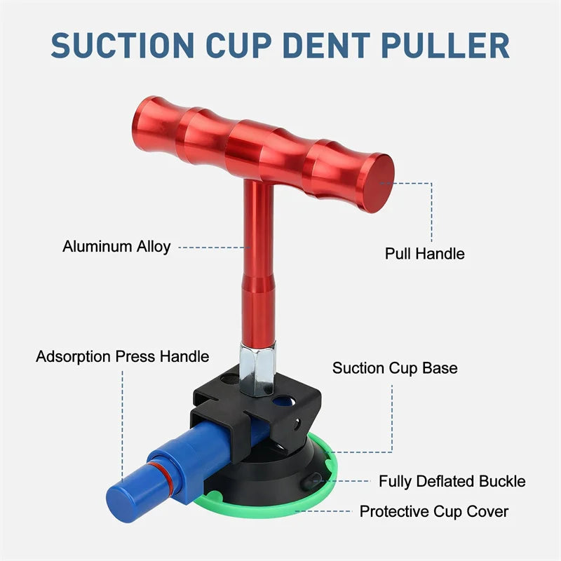 T-Handle Vacuum Dent Puller – Paintless Car Dent Repair Kit