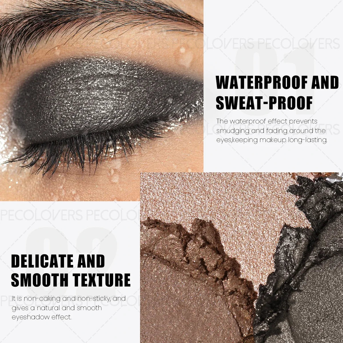 1PC Waterproof Shimmering Eyeshadow Pencil Stick,Lasting Glitter Shimmer,Double-Ended Eye Shadow Pen ,WIth Cotton Head Brush Zpaxo