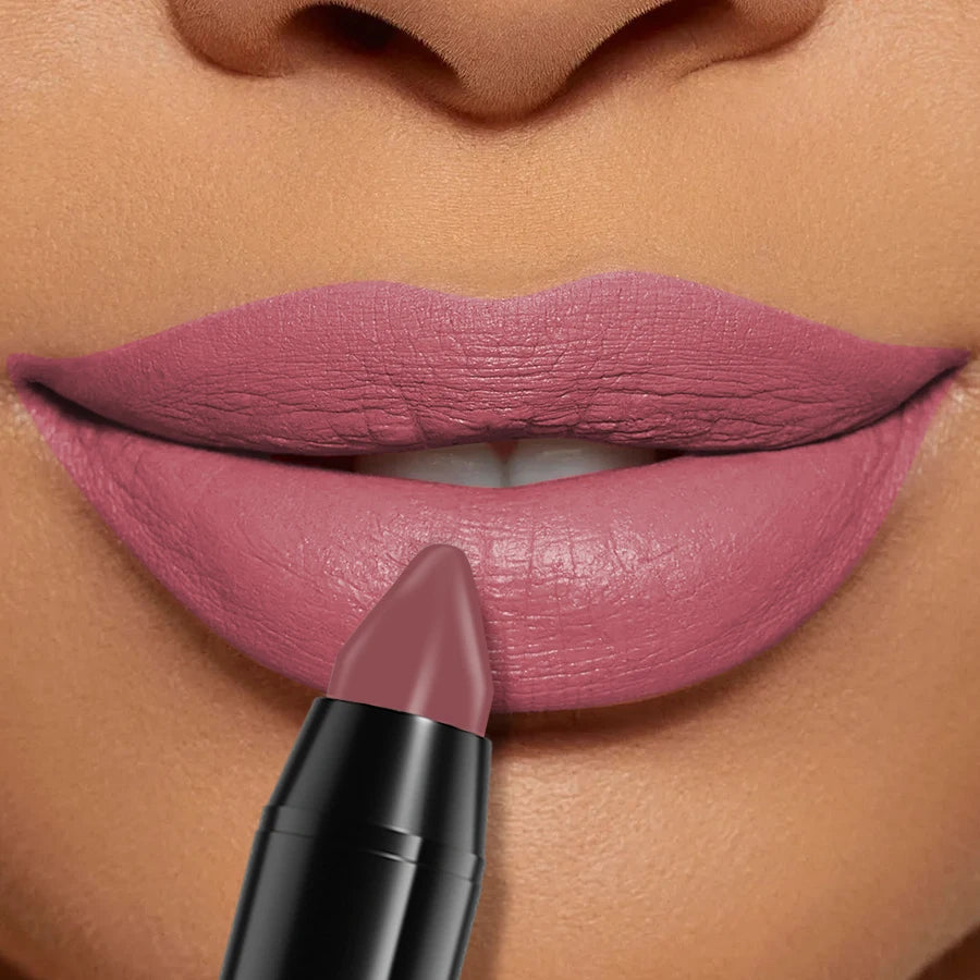 15-Color Velvet Matte Lipstick Pencil Waterproof Red Brown Pink Long