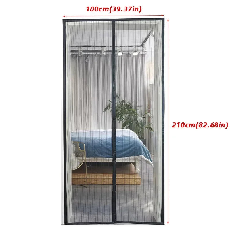 Self-closing Magnetic Insect Screen Invisible Door Screening Curtain