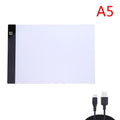 A3/A4/A5 Three Level Dimmable Led Light Pad Drawing Board Pad Tracing Light Box Eye Protection Easier for Diamond Painting Zpaxo A5 Black
