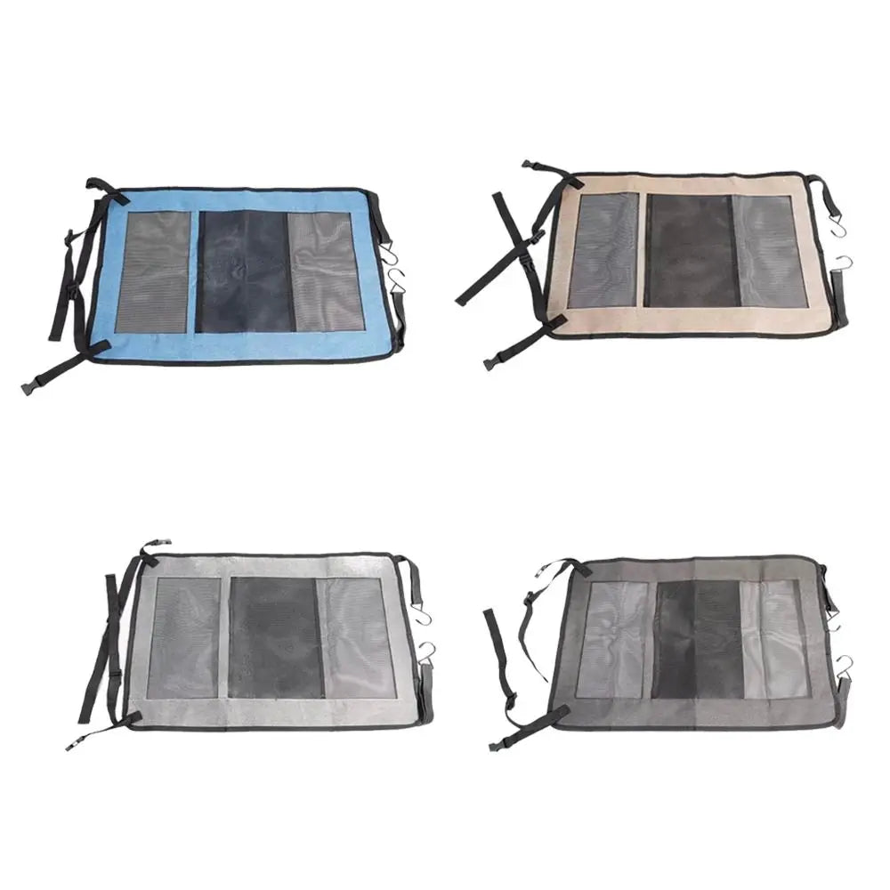 Mesh Bag Car Seat Storage Net Visible Adjustable Pet Safety Isolation Net Washable Elastic Car Seat Organizer for Pet Dog Zpaxo