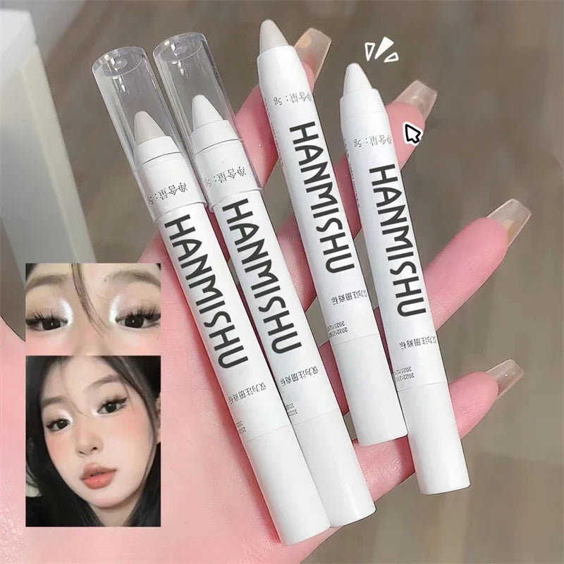 Shimmering Highlight Stick Pearlescent Matte Eyeshadow Glitter White Zpaxo