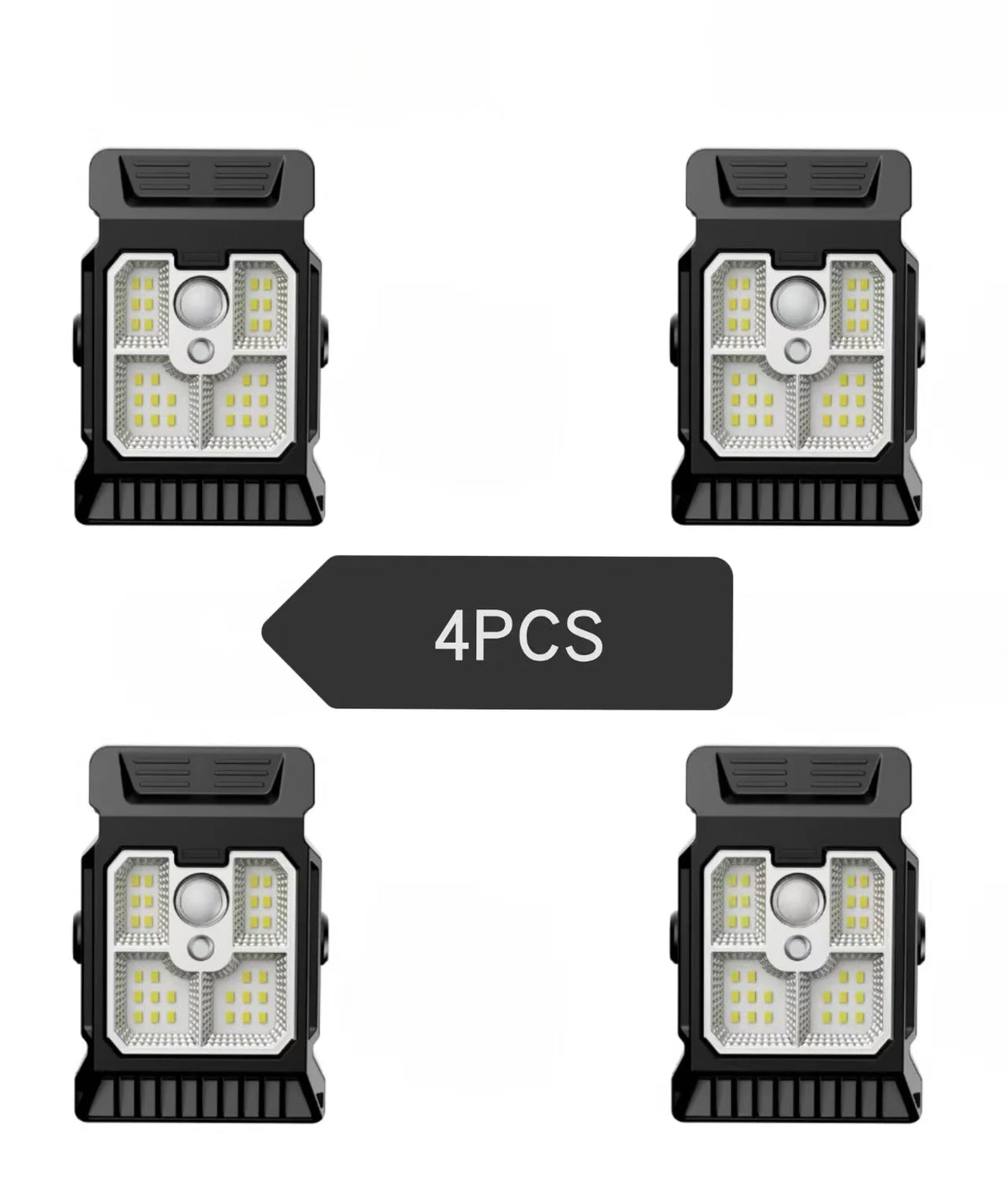 Upgraded Intelligent Sensing Solar Clip Lamp Outdoor Courtyard Garden Zpaxo 4pcs