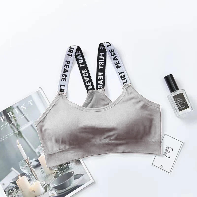 Women Sexy Sports Bra Tops For Gym Top Fitness Yoga Female Pad Sportswear Vest Tank Tops Sport Push Up Sports Bras Underwear Zpaxo gray Uniform size