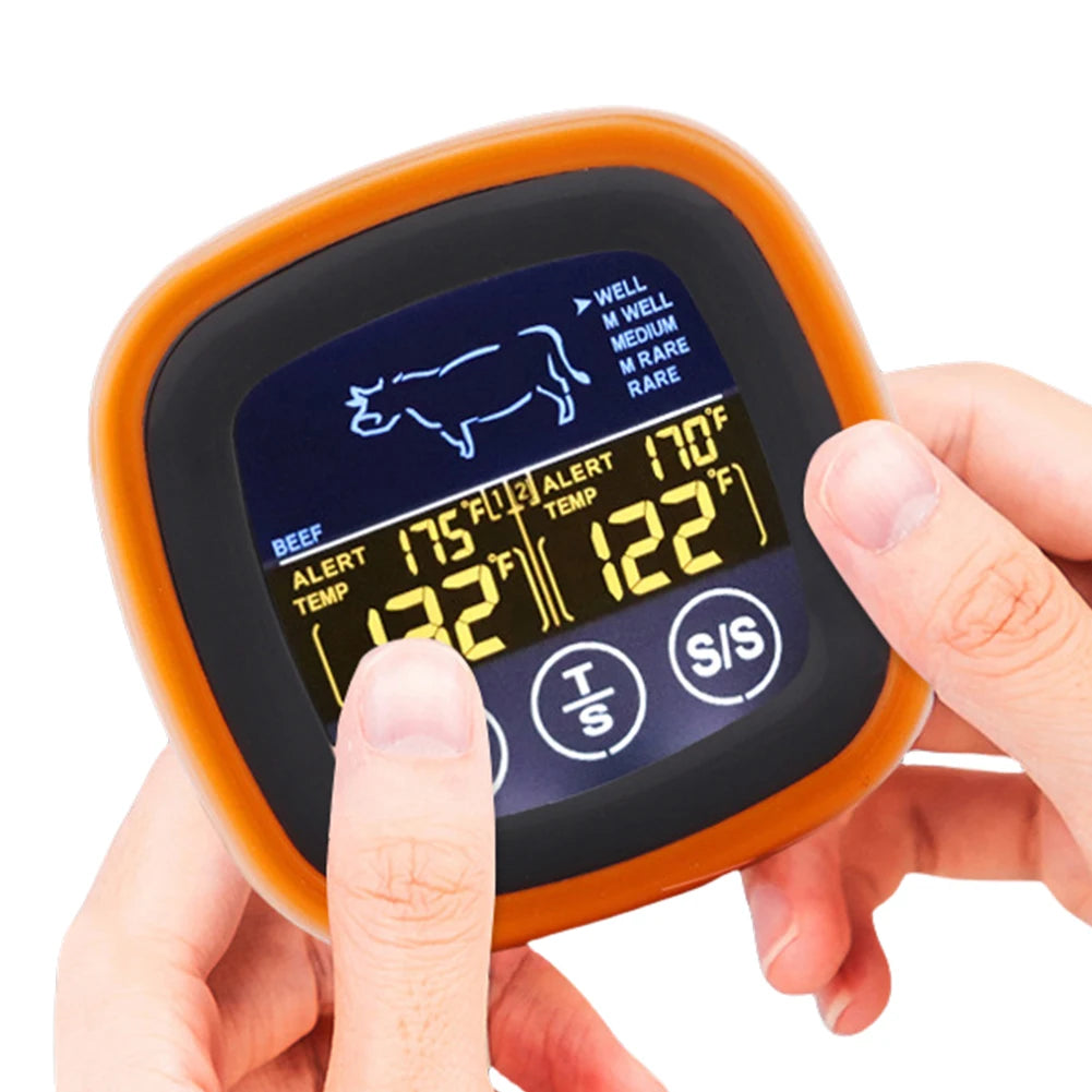 Digital Meat Barbecue Food Temperature Measure Tool Timer Mode
