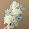 Elegant Plastic Flower Hair Clip Romantic Side Hairgrips Butterfly Zpaxo A