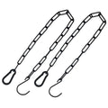2Sets Heavy Duty Iron Hanging Chain Black Coated Adjustable Hooks