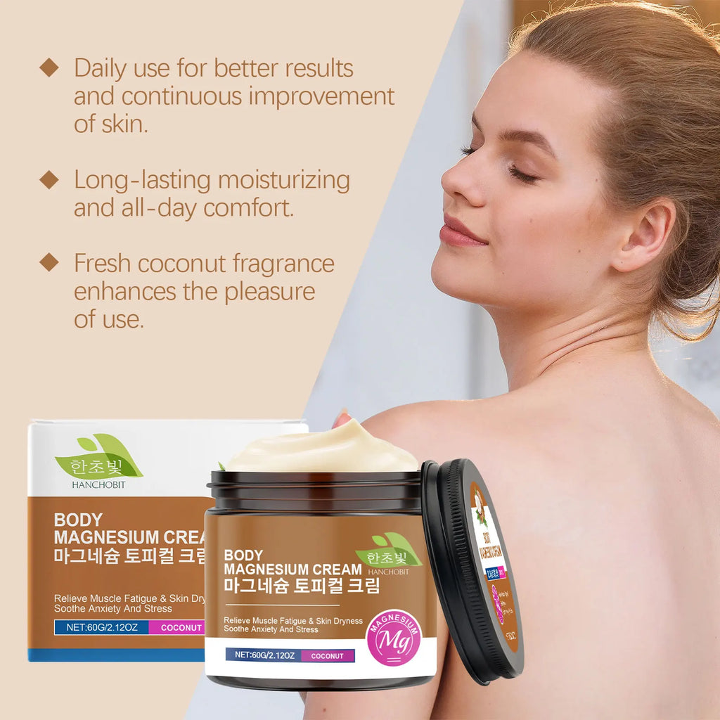 Magnesium Energy Body Cream – Coconut Moisturizer | 60g Body Moisturizer Cream Zpaxo