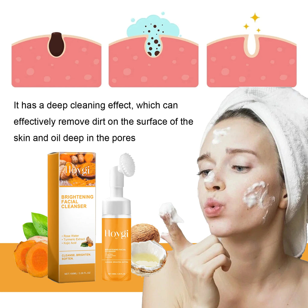 Turmeric Kojic Acid Foaming Facial Cleanser – Acne & Brightening Foaming Facial Cleanser Zpaxo