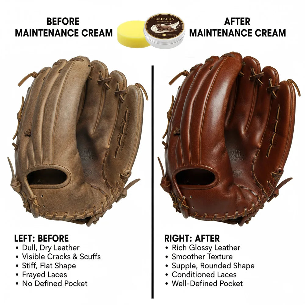 Glove Leather Conditioner - Use on Baseball Gloves, Softball Gloves, and Other Leather Sports Equipment Portable Zpaxo