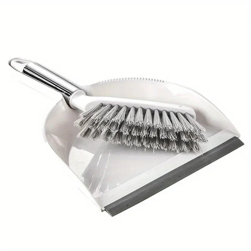 Mini Desktop Broom & Dustpan Set – Compact Hand Brush Cleaner Mini Broom Dustpan Set Zpaxo white