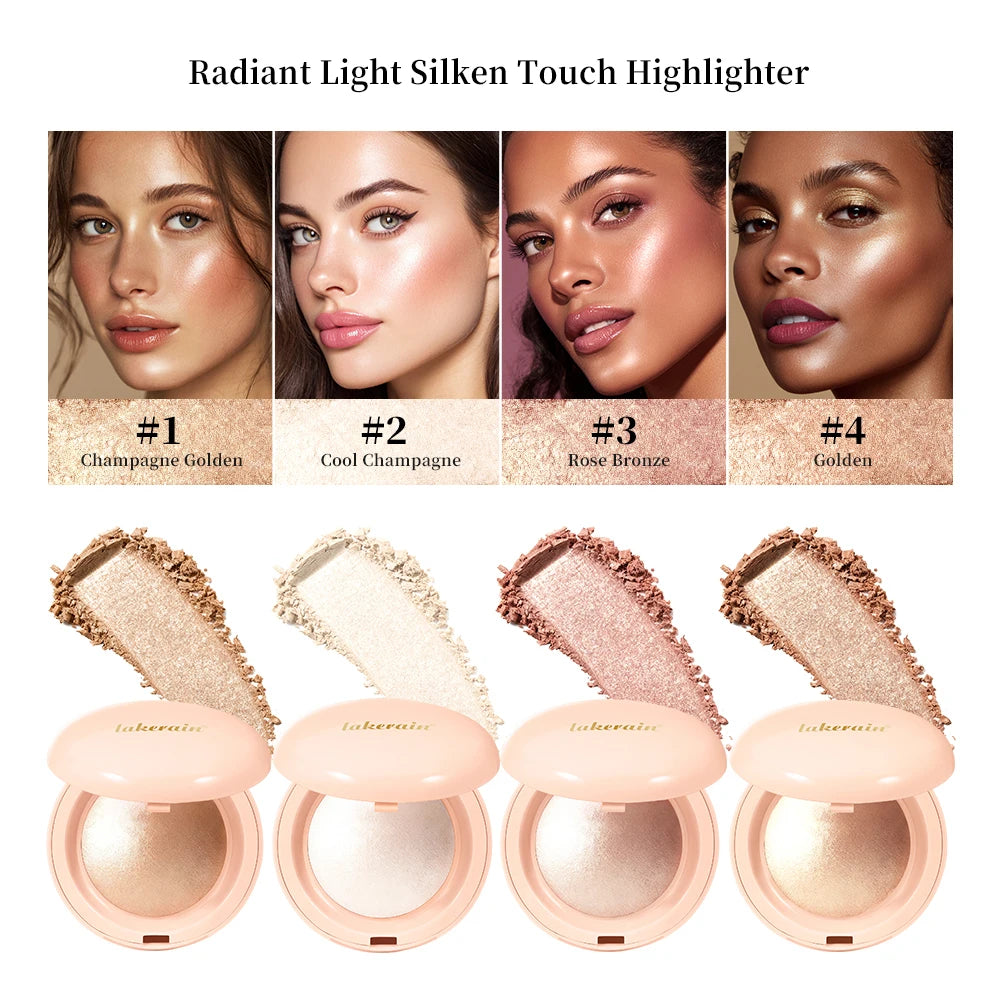 Waterproof Face Highlighter Instant Skin Silky LongLasting Glow Illuminator Glitter Shimmer Baked Highlighter Powder Makeup Zpaxo