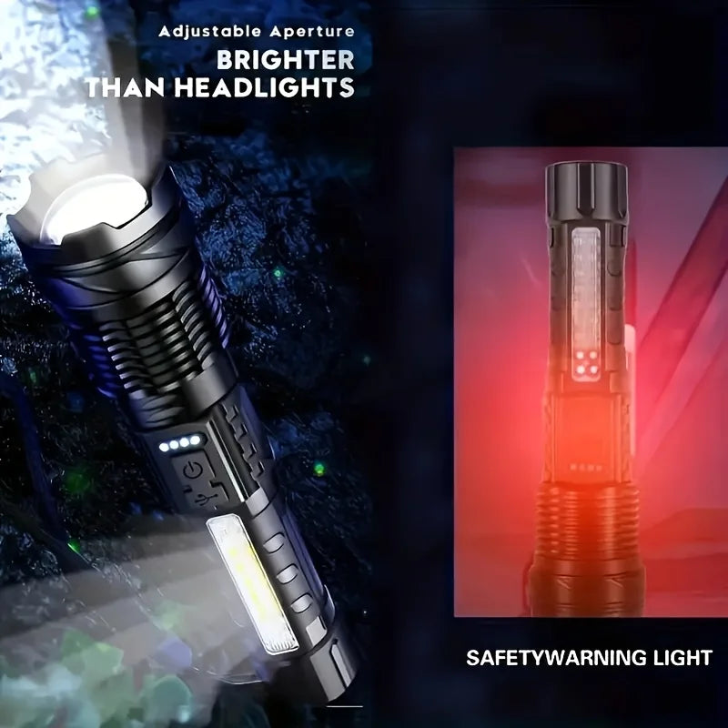 P50 LED Tactical Flashlight 2000LM – Zoomable & Rechargeable Tactical Flashlight Zpaxo
