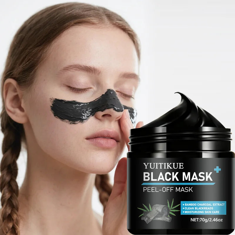 YUITIKUE Bamboo Charcoal Peel-Off Black Mask – Pore Purifying Peel-Off Face Mask Zpaxo