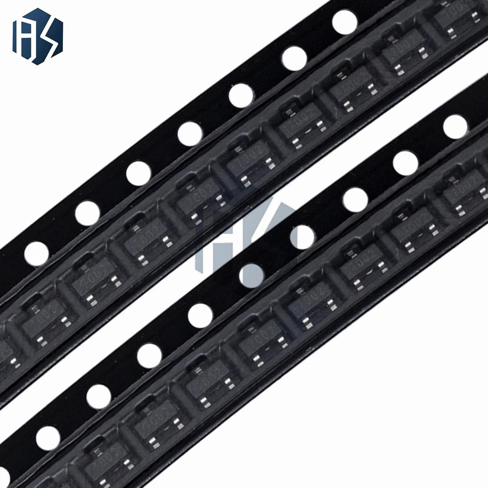 10/50/100-Piece 2N7002/2N7002LT1G N-Channel Enhancement MOSFET - 60V 300mA SOT-23 Surface Mount Package Zpaxo