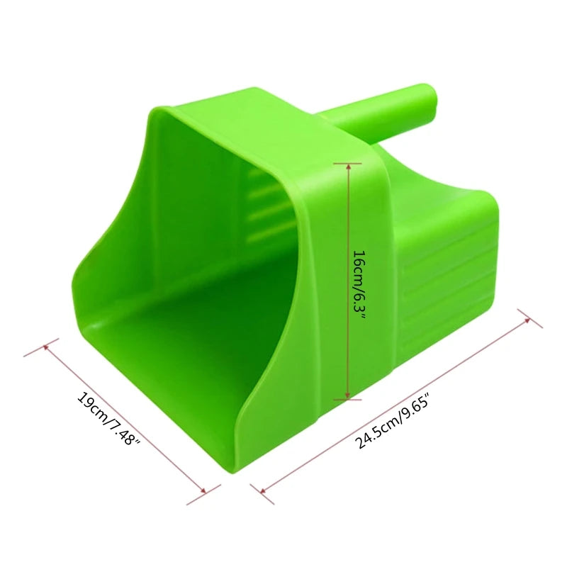Plastic Enclosed Feed Scoop Heavy Duty Durable Stackable Feeding Scoop Large Capacity Farm Supplies for Sorting Seed Zpaxo