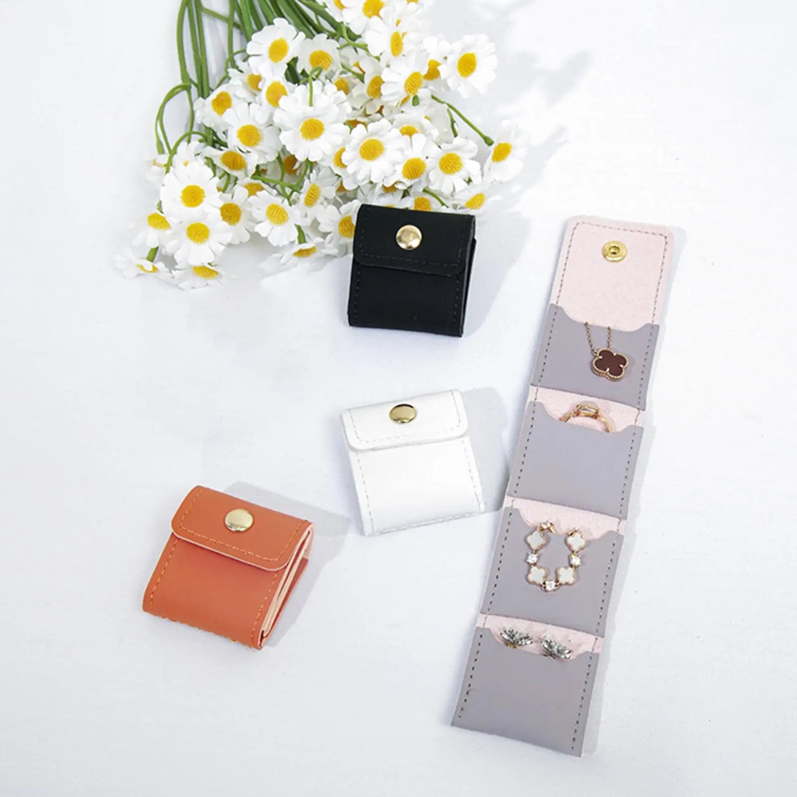 Mini Travel Jewelry Bag Organizer Foldable Portable Pouch Rings