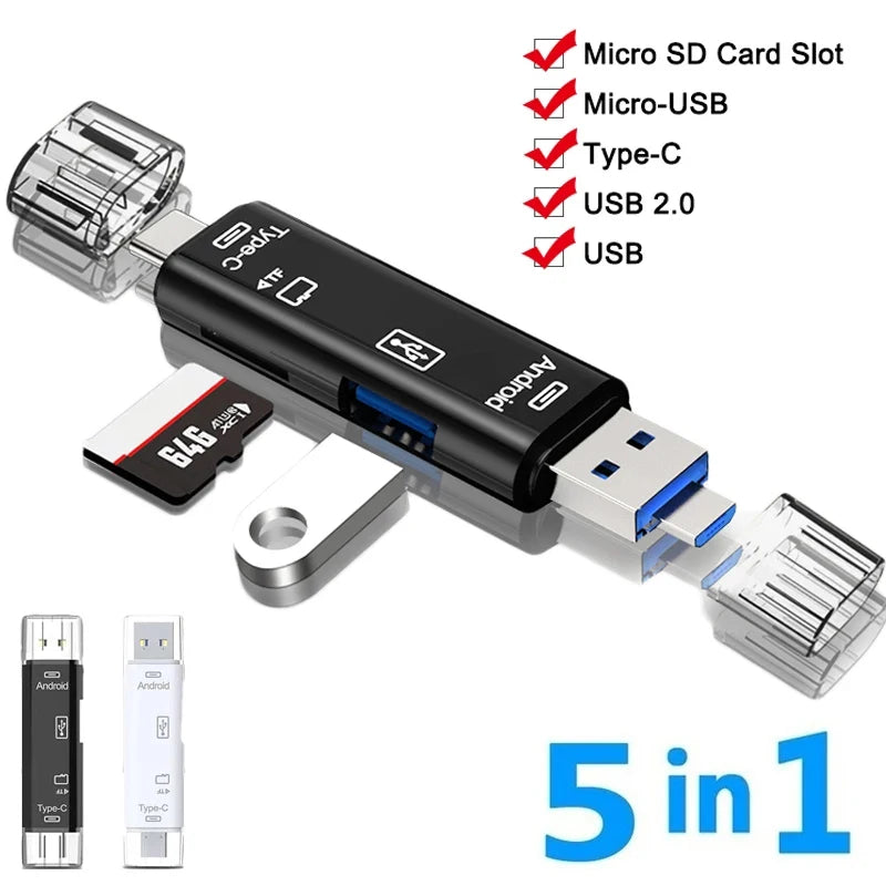 1 Type-c TF Card Reader Micro USB Multi Memory 2 0 OTG Cell Phone Zpaxo