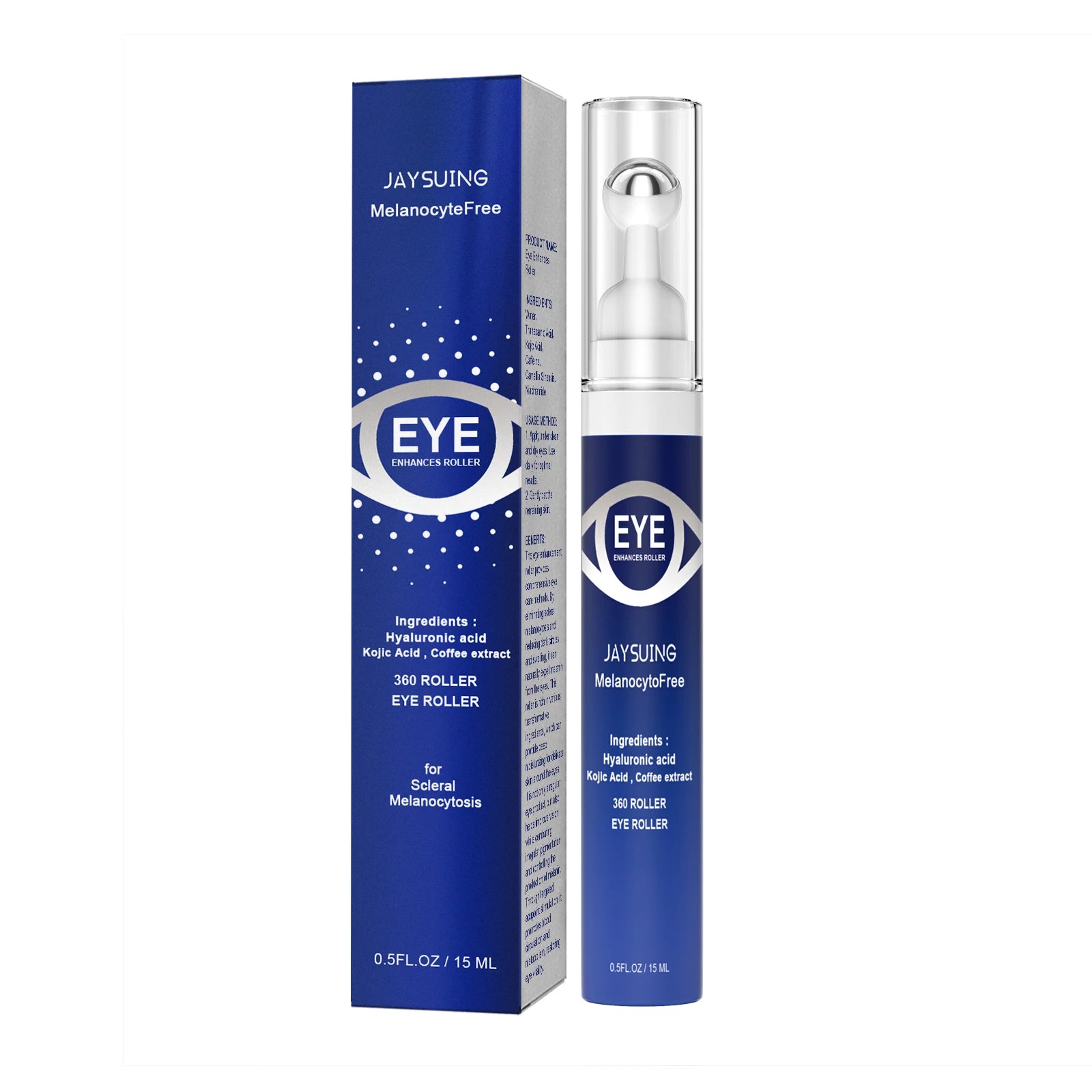 Hyaluronic Acid Eye Serum Roller – Dark Circles & Fine Lines Eye Serum Roller Zpaxo 15ml boxed 15ml