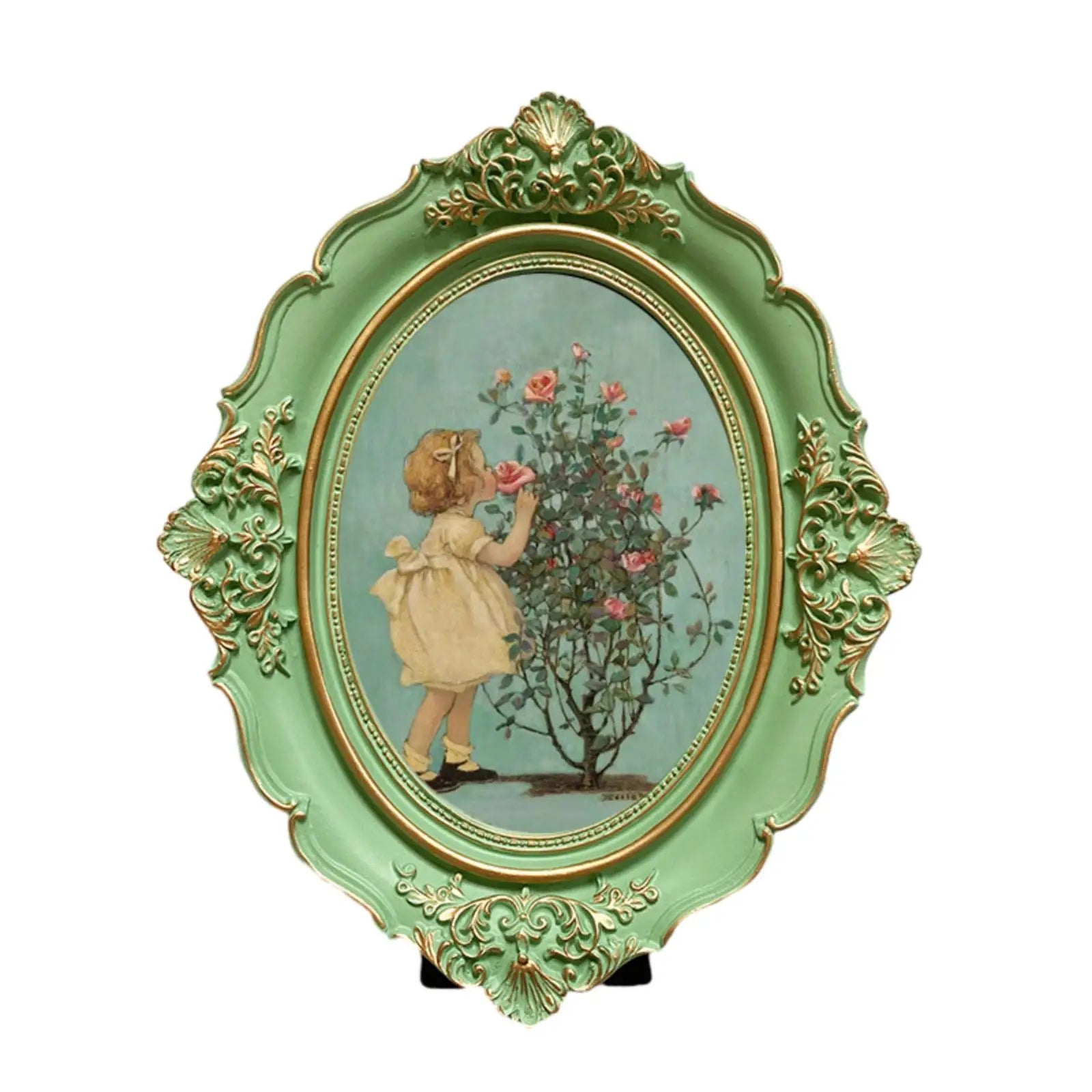 Picture Frame Resin Antique Photo Gallery Art Photo Frame Photo Display Holder for Bedroom Wall Living Room Table Home Decor Zpaxo 7inch