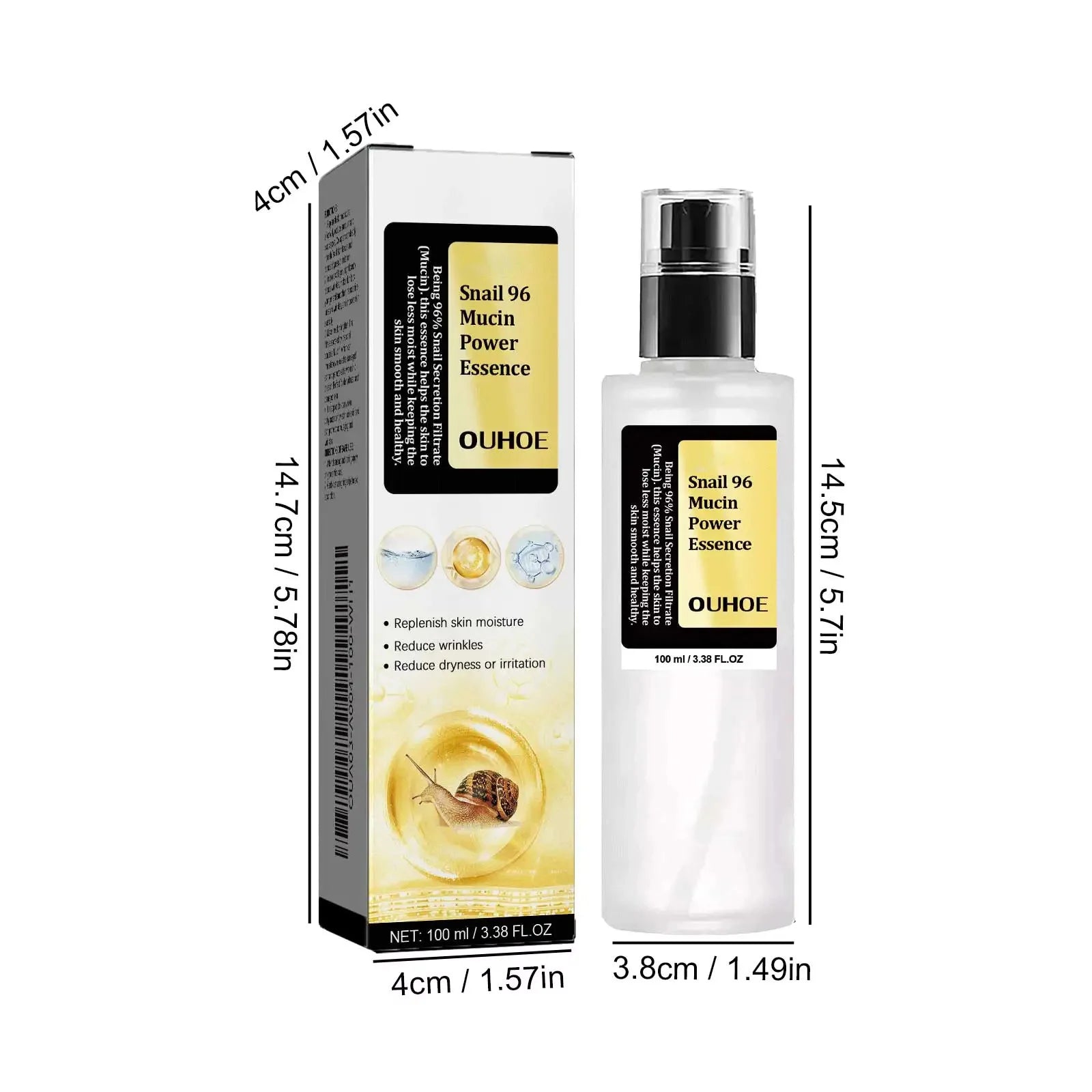 Snail Mucin Peptide Essence & Hyaluronic Acid Face Serum Face Serum Essence Zpaxo
