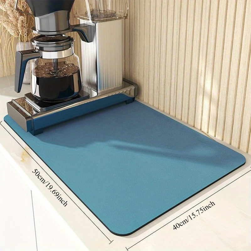 Absorbent Coffee Mat Anti-slip Rubber Pad Espresso Machines Protects