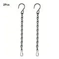 2/4/6/10Pcs Black Hanging Chains with Hooks for Hanging Bird Feeders Basket Billboards Lanterns Wind Chimes Home Garden Decor Zpaxo 2Pcs