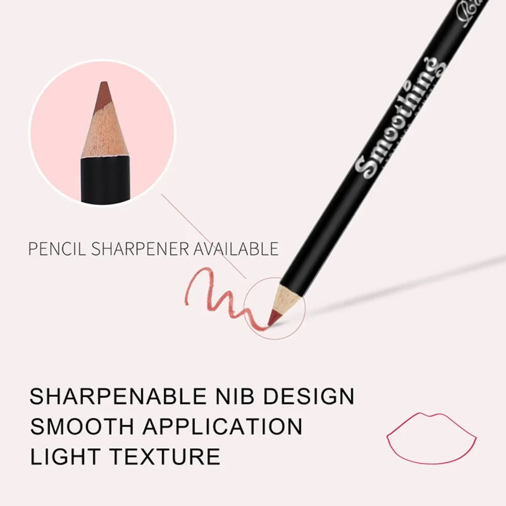 12 Nude Matte Lipstick Pencil Long-lasting Waterproof Lip Pigmented Zpaxo