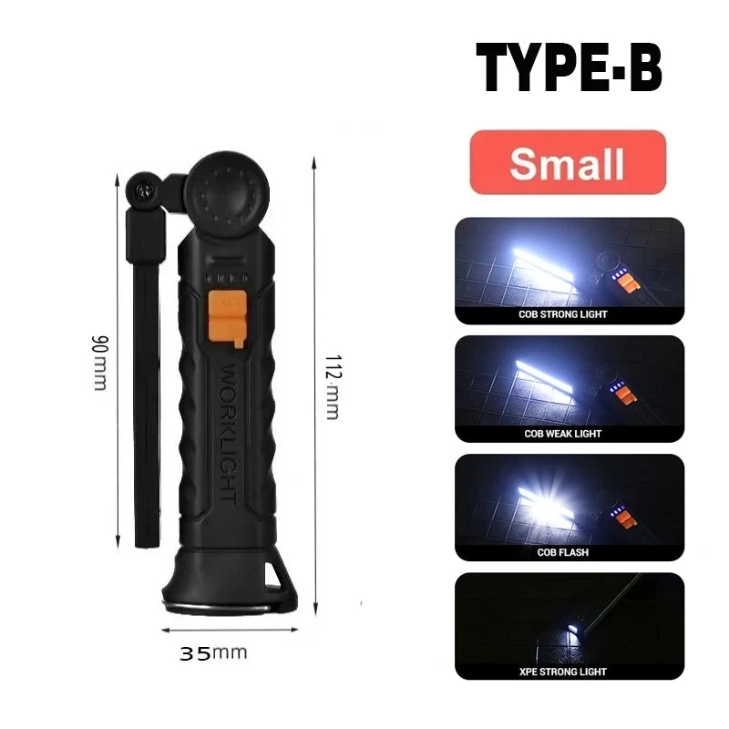 KDULIT Magnetic LED Work Light – Type-C Rechargeable Camping Lamp