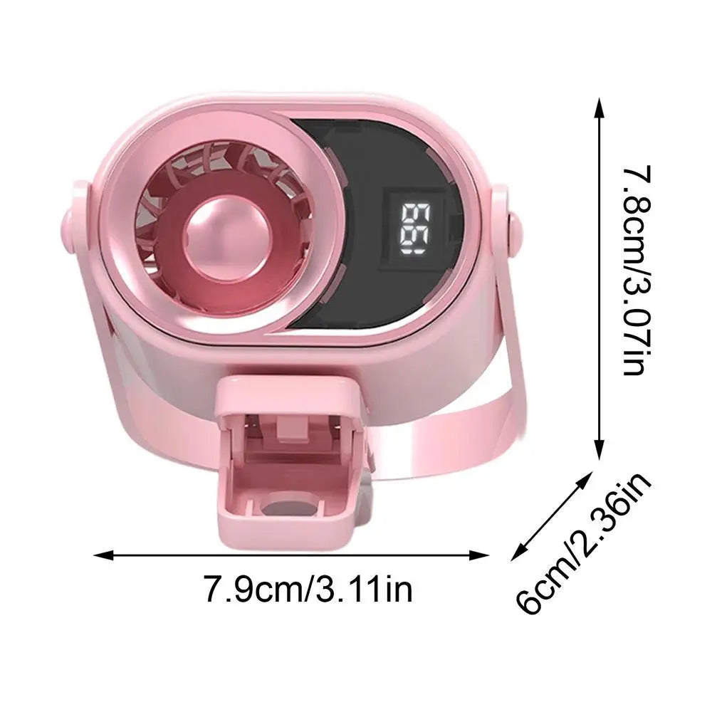 Clip Fan 4 Speeds Silent Personal Cooling Device Small Clip Fan With Light And Lanyard For Home Bedroom Stroller Cart Camping Zpaxo China Mainland Pink