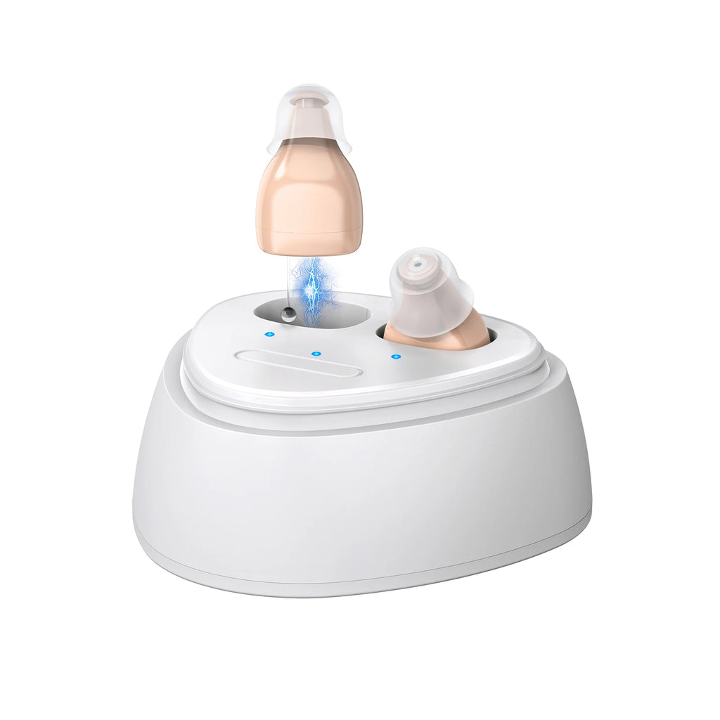 Hearing Earbuds Amplifier Equipped USB Charging Dock Adjustable