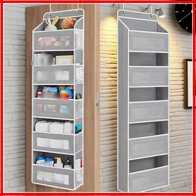 Over The Door Organizer – Hanging Storage with Clear Windows Door Storage Organizer Zpaxo