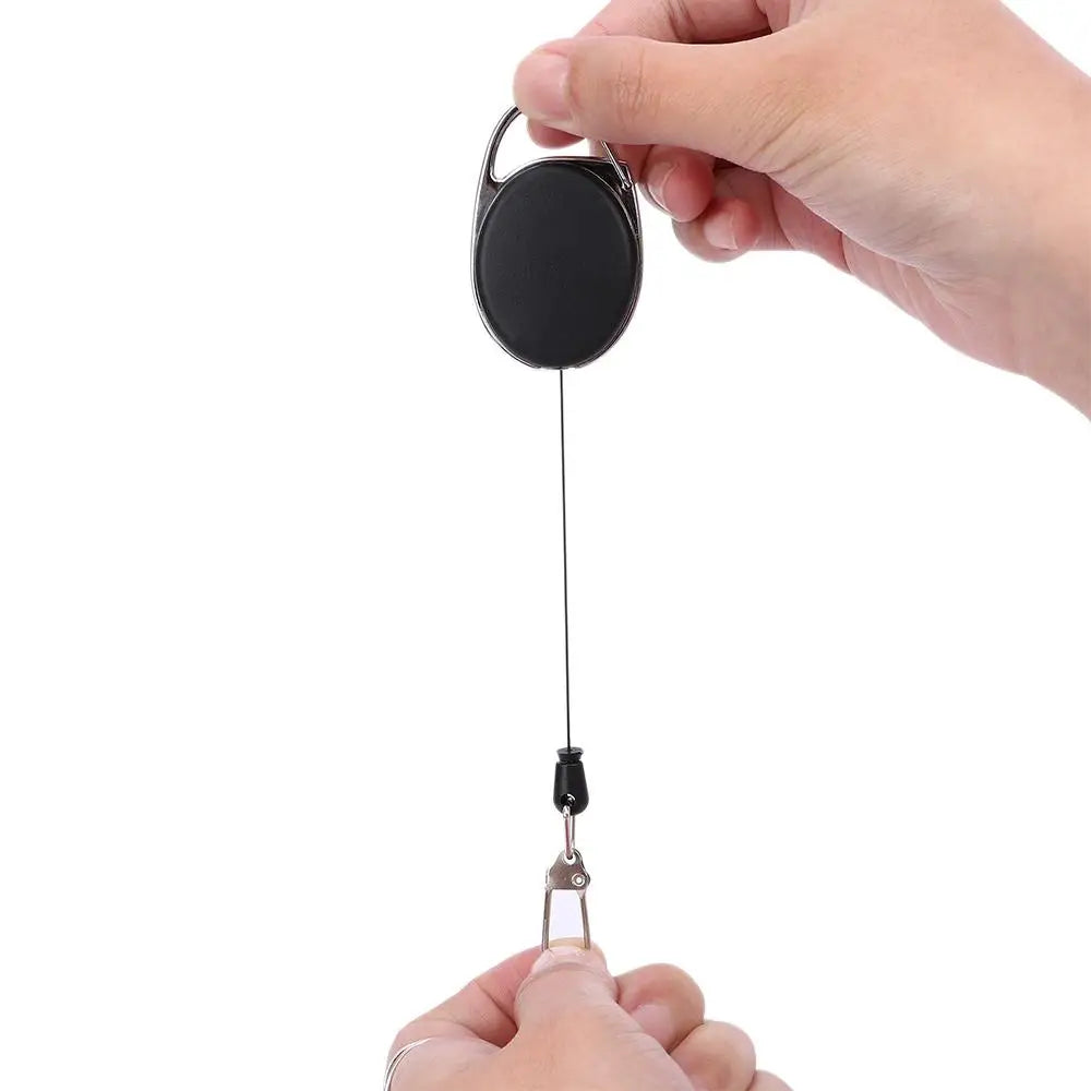 Keeper Zinc Alloy Anglers Keychain Recoil ID Lanyard Name Tag Card ABS Key Ring Badge Reel Retractable Pull Badge Holder Zpaxo