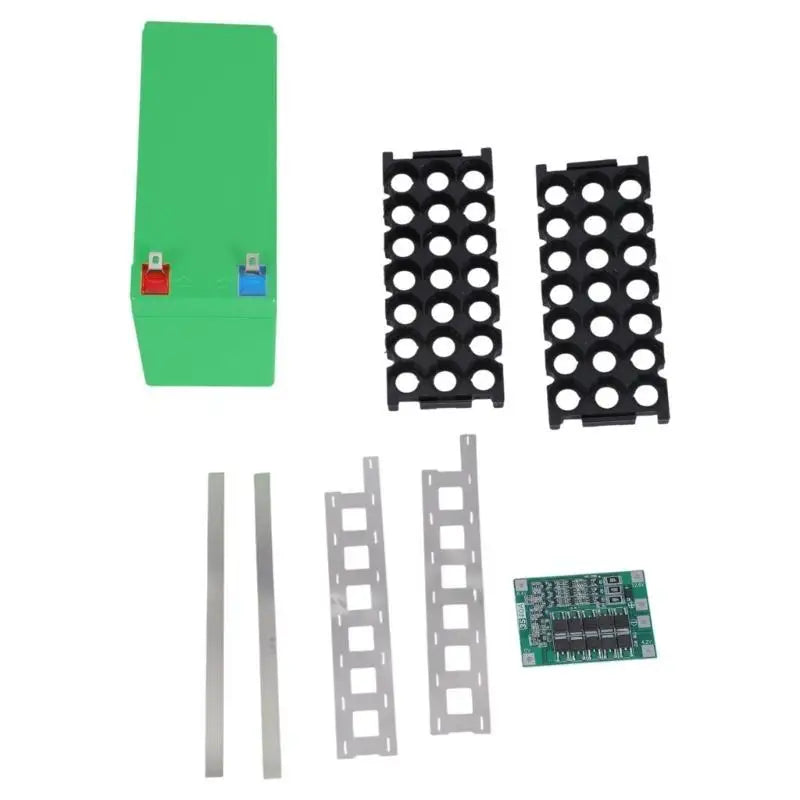 652F 12V 7Ah Battery Case Holder Empty Box 18650 Nickel Strips Zpaxo