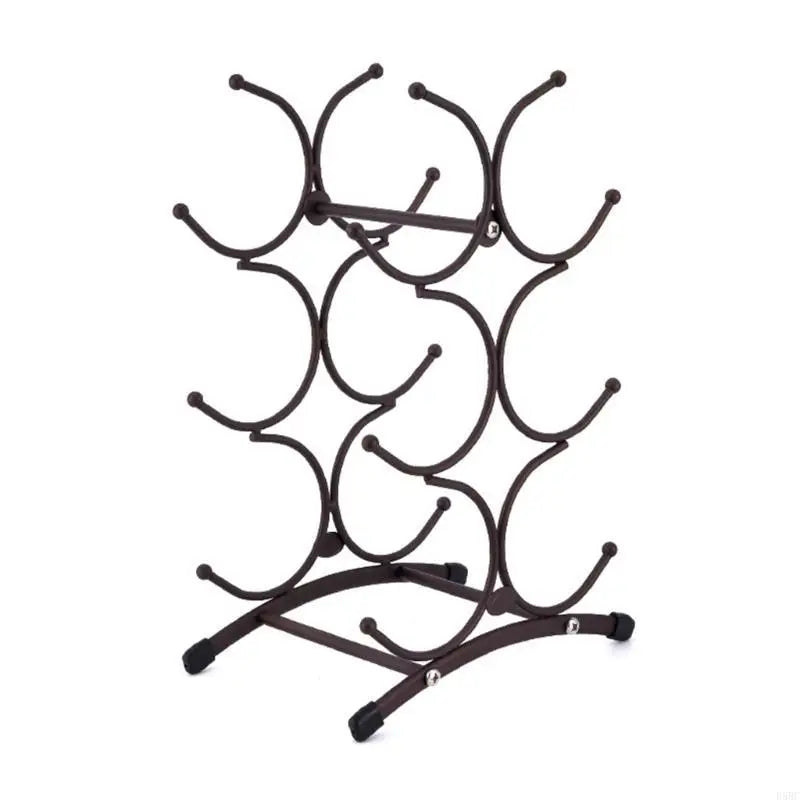 Contemporary Wine Display Shelf Metal Wine Bottle Countertops Rack Organizers Zpaxo