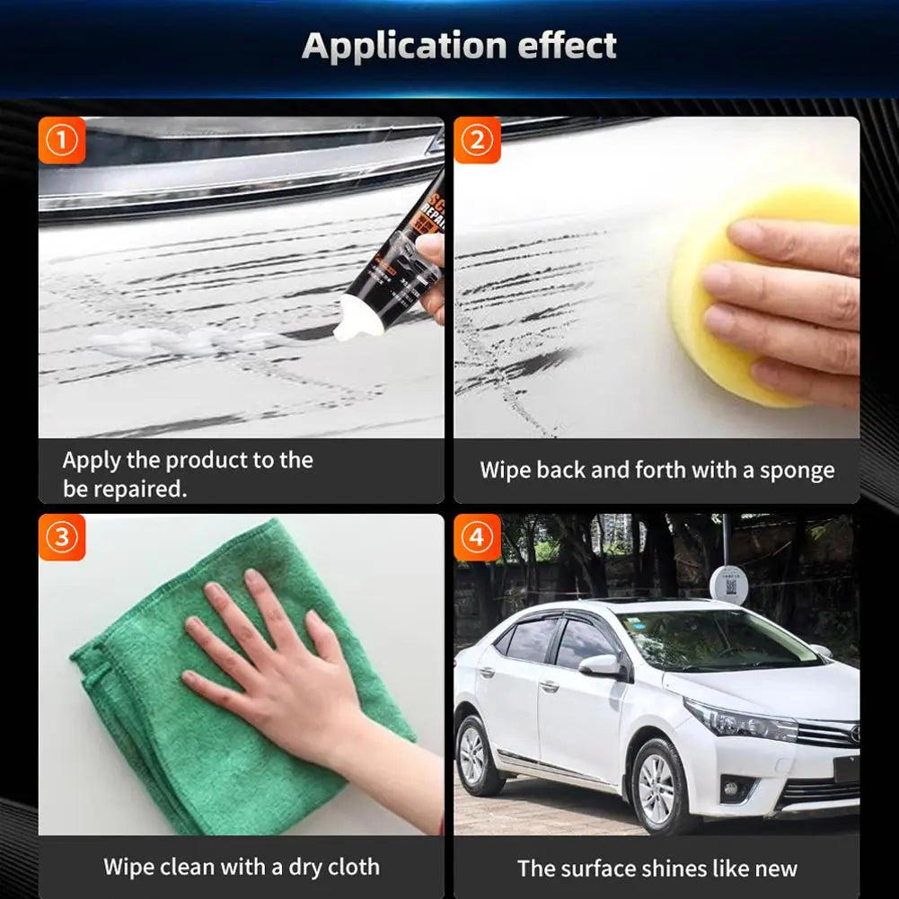 Car Paint Scratch Remover & Repair Wax Kit 120g | With Sponge Car Scratch Repair Wax Zpaxo