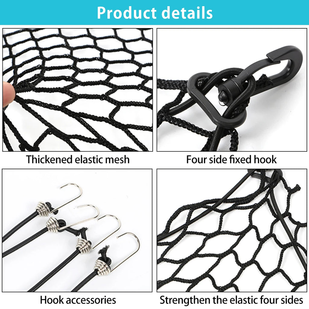 Pet Car Barrier Net Elastic Durable Dog Car Safety Barrier Net Foldable Car Dog Fence Barrier Universal Auto with Hooks New 2024 Zpaxo