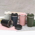 380/510ML Travel Stainless Steel Coffee Cup Thermal Mug Leak-Proof Thermos Bottle Tea Coffee Mug Vacuum Flask Insulated Cups Hot Zpaxo Blue 380ml