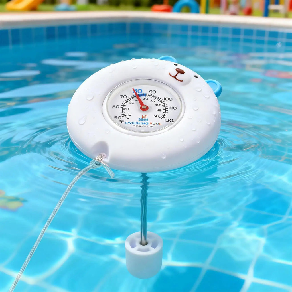 Pool Temperature Gauge Large Cute Bear Temperature Gauge With String Kids Pool Accessories For Lake Beach Backyard Patio Garden Zpaxo