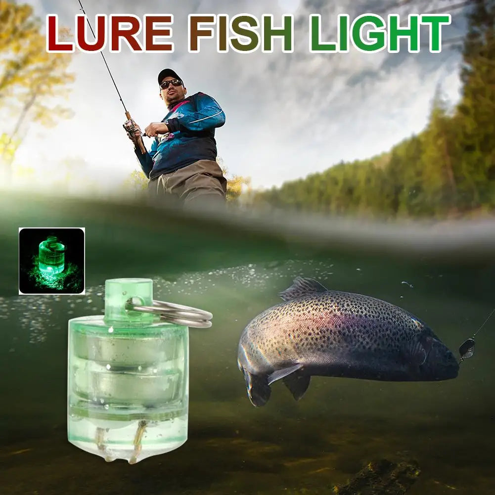 Mini LED Fishing Lure Light Water Triggered Underwater Bait Lamp Green